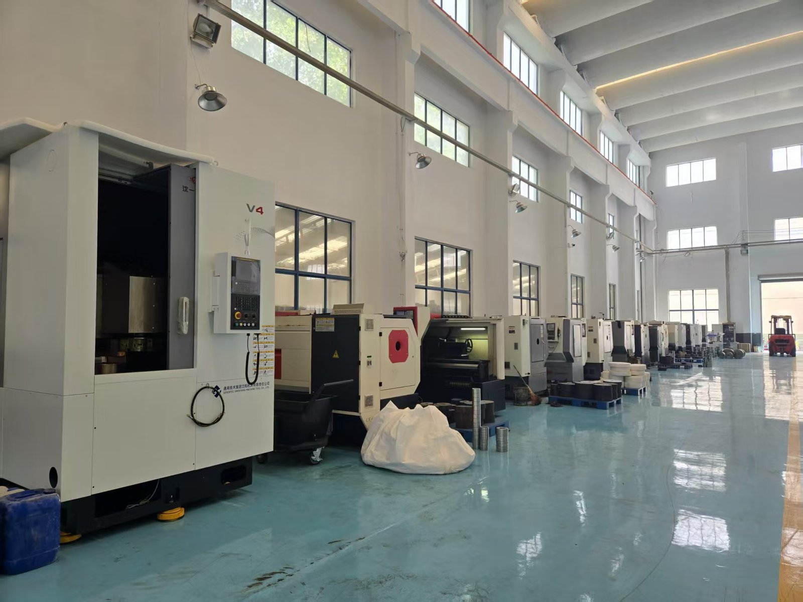 CNC machining equipment inside the GrandForce workshop